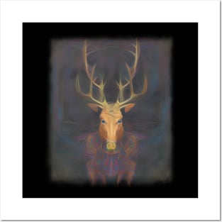 Stag on Canvas Posters and Art